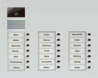 TCS Tür Control Video-Außenstation Color dreispaltig, f.21 Wohneinheiten AVU16210-0010