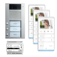 TCS Tür Control Videosprechanlgenset color 3 Tasten Aufputz, Freispr. PVE16030-0010