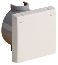 ABL Perilex-Steckdose 16A Unterputz IP44 Klappdeckel 2451 hfr weiß Kunststoff-Gehäuse RAL1013