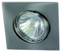 Rutec ALU55395 Druckguss Einbaustrahler Quadro eisen gebürstet schwenkbar f.MR16