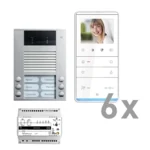 TCS Tür Control Videosprechanlgenset color 6 Tasten Aufputz, Freispr. PVE16060-0010