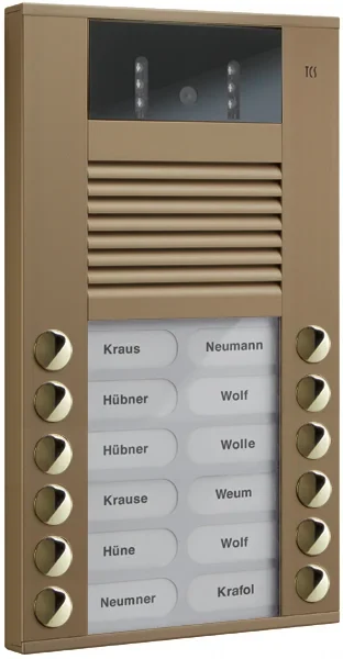 TCS TCS Tür Control Video color Außenstation 12Tast 2reih Aufputz bro AVE14123-0012