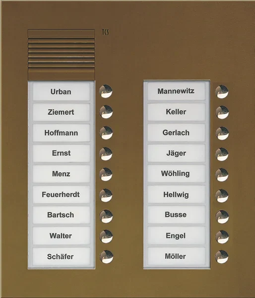 TCS TCS Tür Control Audio Außenstation PUK 18 Tasten 2-spaltig Unterputz PUK18/2-EB