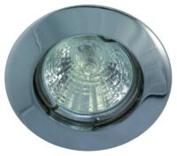 Rutec ALU55844 ALU-Druckguss Einbau- Strahler Starr f.MR-16 Chrom - 50 W