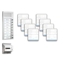 TCS Tür Control pre:pack Audio Aufputz 8 Wohneinheiten mit Außenstation PAK PPAF08-EN/01
