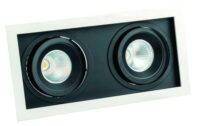 schwenk-drehbar quadr. 350mA 7W IP20-ws 2-Flammig CORU-50K LED-Einbaustrahler