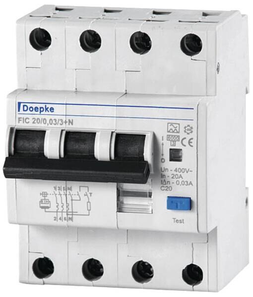 Doepke DOEPKE FI/LS-Schutzschalter C40 4-polig 0,3A DRCBO 4 C40/0,30/3N-A A 6kA 4TE 3-polig 400V