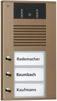 TCS Tür Control Video color Außenstation 3Tast 1reih Aufputz bro AVD14033-0012