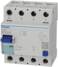 DOEPKE FI-Schutz mit Zusatz 4-polig 440V 100A DFS4 100-4/0,03-A FT 0,03A Reiheneinbaugerät A 4,5TE
