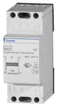 DOEPKE Klingeltransformator 230V 8V 1A RK 81 S Reiheneinbaugerät 2TE