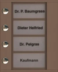 TCS Tür Control Audioaußenstation 1-reihig Erw. 4 Tasten bronze PDT04-EB/04