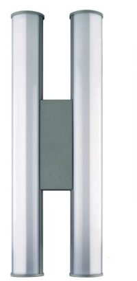L92,B175H504mm,230V,26W,IP20,3000K,CRI80 -RAL9006 RINDA Wandleuchte 2-Fach PFE232