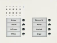 TCS Tür Control Audio Außenstation PUK 8 Tasten 2spaltig Unterputz w PUK08/2-WS