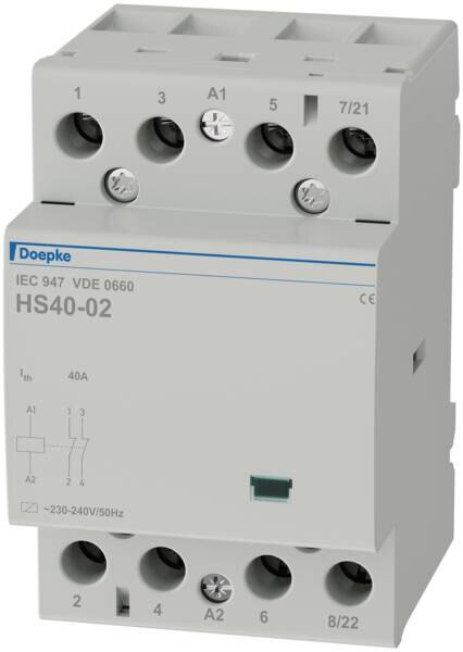 Doepke DOEPKE Installationsschütz 40A 230V/AC HS 3-230AC/40-02 440V/AC 2Ö 6000W/AGL