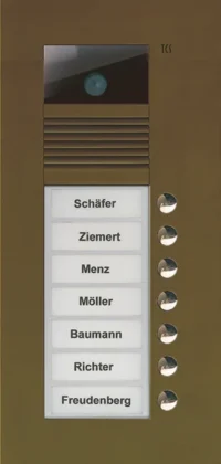TCS Tür Control Video color Außenstation V PUK 7 Tasten 1-spalt AVU14070-0012