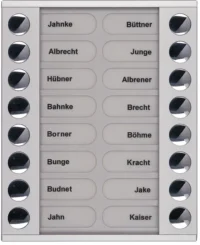 TCS Tür Control Audioaußenstation 2-reihig Erw.16 Tasten silber PET16-EN/04