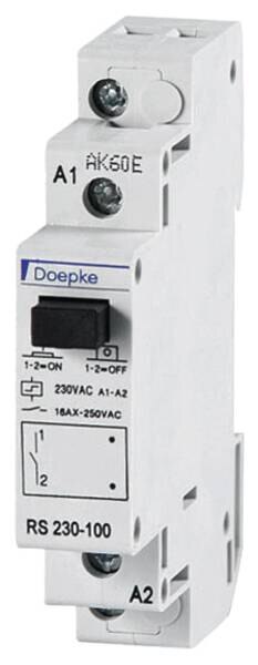 Doepke DOEPKE Stromstoßschalter 230VAC 1TE 16A RS 230-100 230V Reiheneinbaugerät mech Schalt