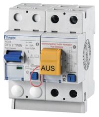 DOEPKE FI-Schutz mit Zusatz 2-polig 253V 25A DFS2 025-2/0,03-A KV TWIN 0,03A Reiheneinbaugerät A