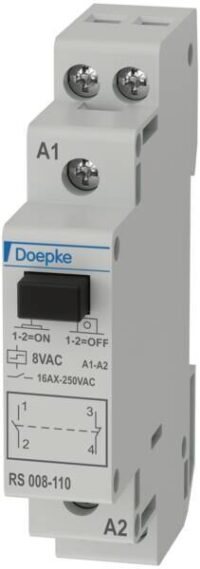 DOEPKE Stromstoßschalter 8VAC 1TE 16A 8V RS 008-110 Reiheneinbaugerät mech Schalt