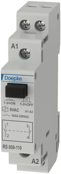 Doepke DOEPKE Stromstoßschalter 8VAC 1TE 16A 8V RS 008-110 Reiheneinbaugerät mech Schalt