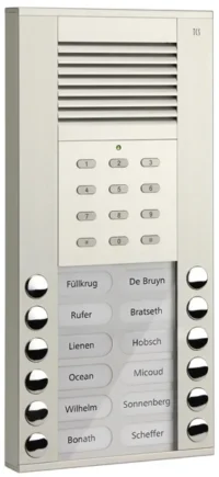 TCS Tür Control Audioaußenstation 1-reihig 12 Tasten Codeschl. ASE51120-0010