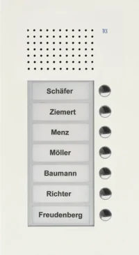 TCS Tür Control Audio Außenstation PUK 7 Tasten 1spaltig Unterputz w PUK07/1-WS
