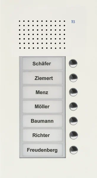 TCS TCS Tür Control Audio Außenstation PUK 7 Tasten 1spaltig Unterputz w PUK07/1-WS