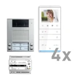 TCS Tür Control Videosprechanlgenset color 4 Tasten Aufputz, Freispr. PVE16040-0010