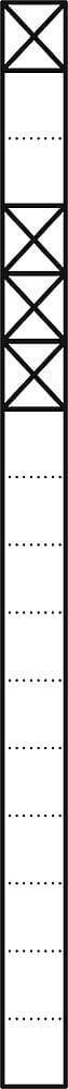 Siedle&Söhne Kommunikations-Stele 1,6m dgr/gli 1+3Mod KSF 616-1/3 DG