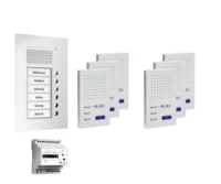 TCS Tür Control Paketlösung Unterputz 6 Wohneinheiten z hörerl Freisprech. PPUF06-EN/02