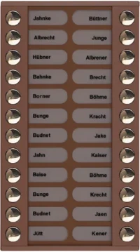 TCS Tür Control Audioaußenstation 2-reihig Erw.24 Tasten bronze PET24-EB/04