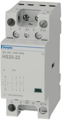 DOEPKE Installationsschütz 25A 230V/AC HS 2-230AC/25-22 440V/AC 2S 2Ö 2TE