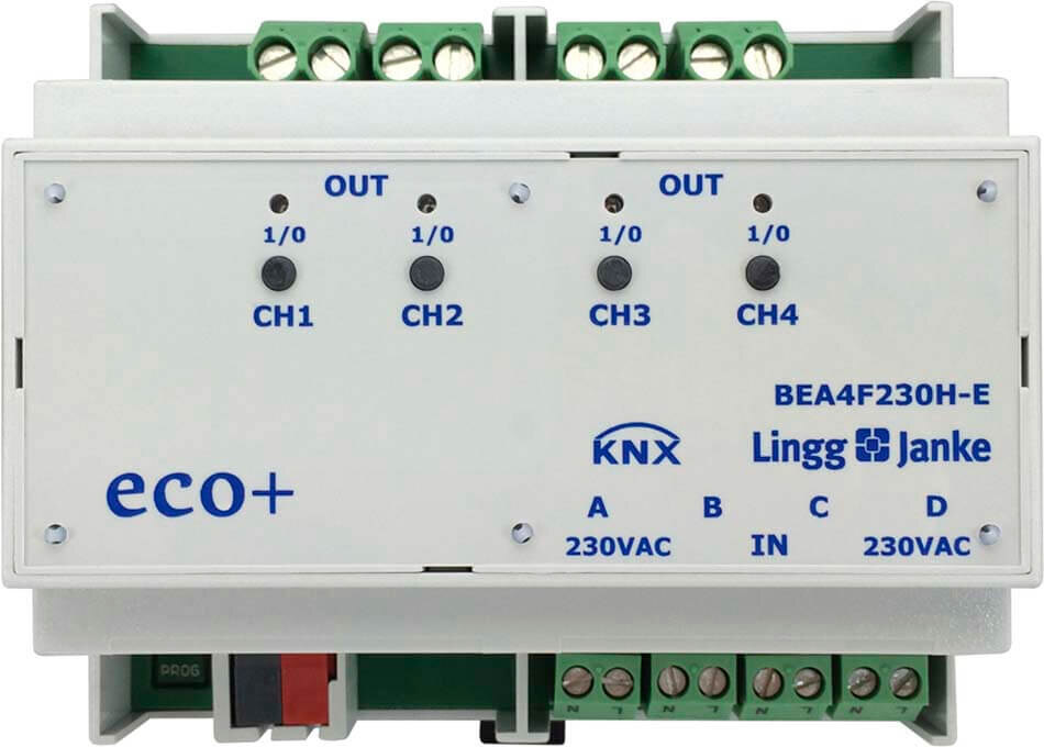 Lingg&amp;Janke Lingg&Janke Binär-Ein/-Ausgang eco+ 4-fach 230VAC/DC 16A BEA4F230H-E