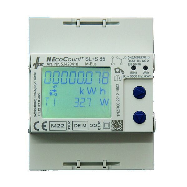 NZR NZR EcoCount SL+S85A MID M-Bus FÜR Bezug Drehstromzähler elektronisch 53420418