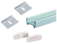 Rutec B68405 Aluprofil 23/12 - 2 Meter Aluprofil-Set inkl. Endkappen