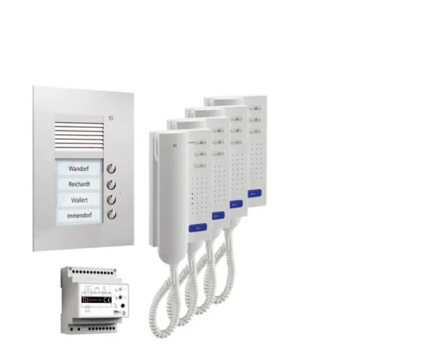 TCS TCS Tür Control Paketlösung Unterputz 4 Wohneinheiten PPU04-EN/02