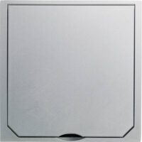 ABL Rahmen 1-fach Edelstahl matt horizontal Klappdeckel 1632 Metall