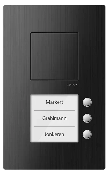 TCS TCS Tür Control Audio Außenstation schwarz 3Tasten 1reihCAE1003 CAE1003-0156