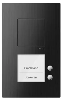 TCS Tür Control Audio Außenstation schwarz 2Tasten 1reihCAE1002 CAE1002-0156