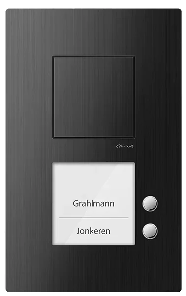 TCS TCS Tür Control Audio Außenstation schwarz 2Tasten 1reihCAE1002 CAE1002-0156