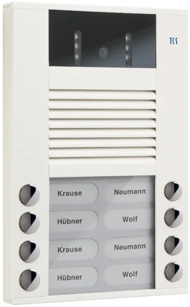 TCS TCS Tür Control Video color Außenstation 8Tast 2reih Aufputz weiß AVE14083-0018