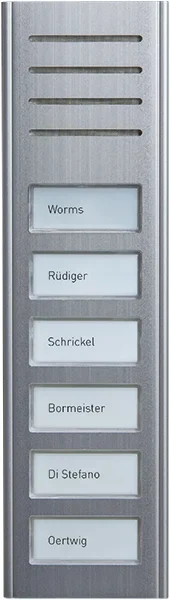 TCS Tür Control Audio Außenstation 6Tasten 1-reih Aufputz si ASX13006-0010