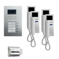 TCS Tür Control Videosprechanlgenset color 4Tasten +Türtelefon PVU1640-0010