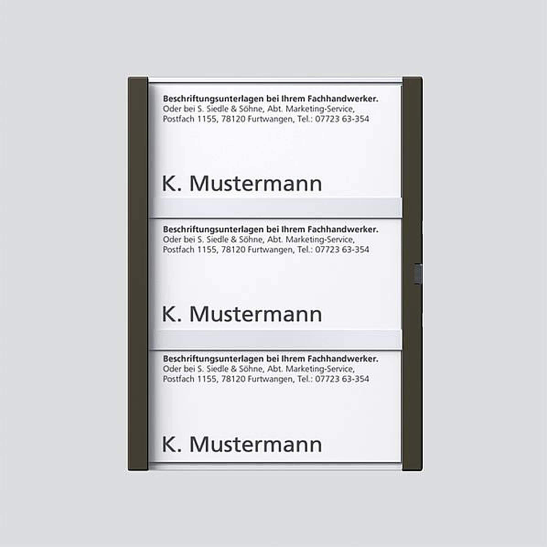 Siedle Siedle&Söhne Namensschild graph-met kpl für TM 612-3 GM 200029791-00