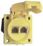 ABL Anschlussdose Cat6 1x2xRJ45 ge ger RJ45K13 Bodentank/UFmont RAL1016