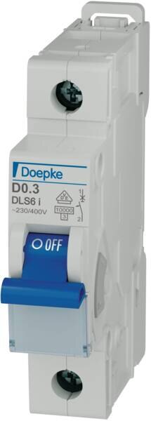 DOEPKE Leitungsschutzschalter UC D 0,3A DLS 6I D0,3-1 10KA 1p 230V 1TE 50Hz