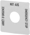 Eaton (Moeller) Not-Aus-Schild 3sprachig, gelb SQT1