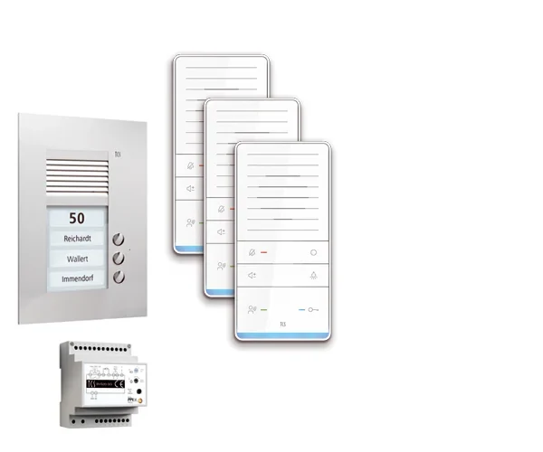 TCS TCS Tür Control audio:pack Unterputz f.3 Wohneinheiten mit Außenstation PUK PAUF031/001