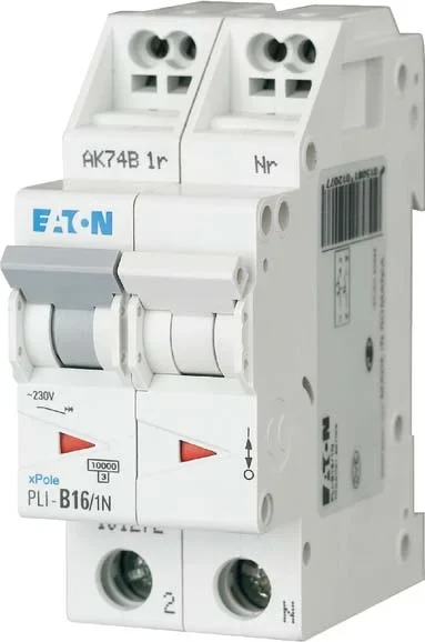 Eaton Eaton (Installation) Leitungsschutzschalter B 16A, 1-polig+N Steckklemme PLI-B16/1N