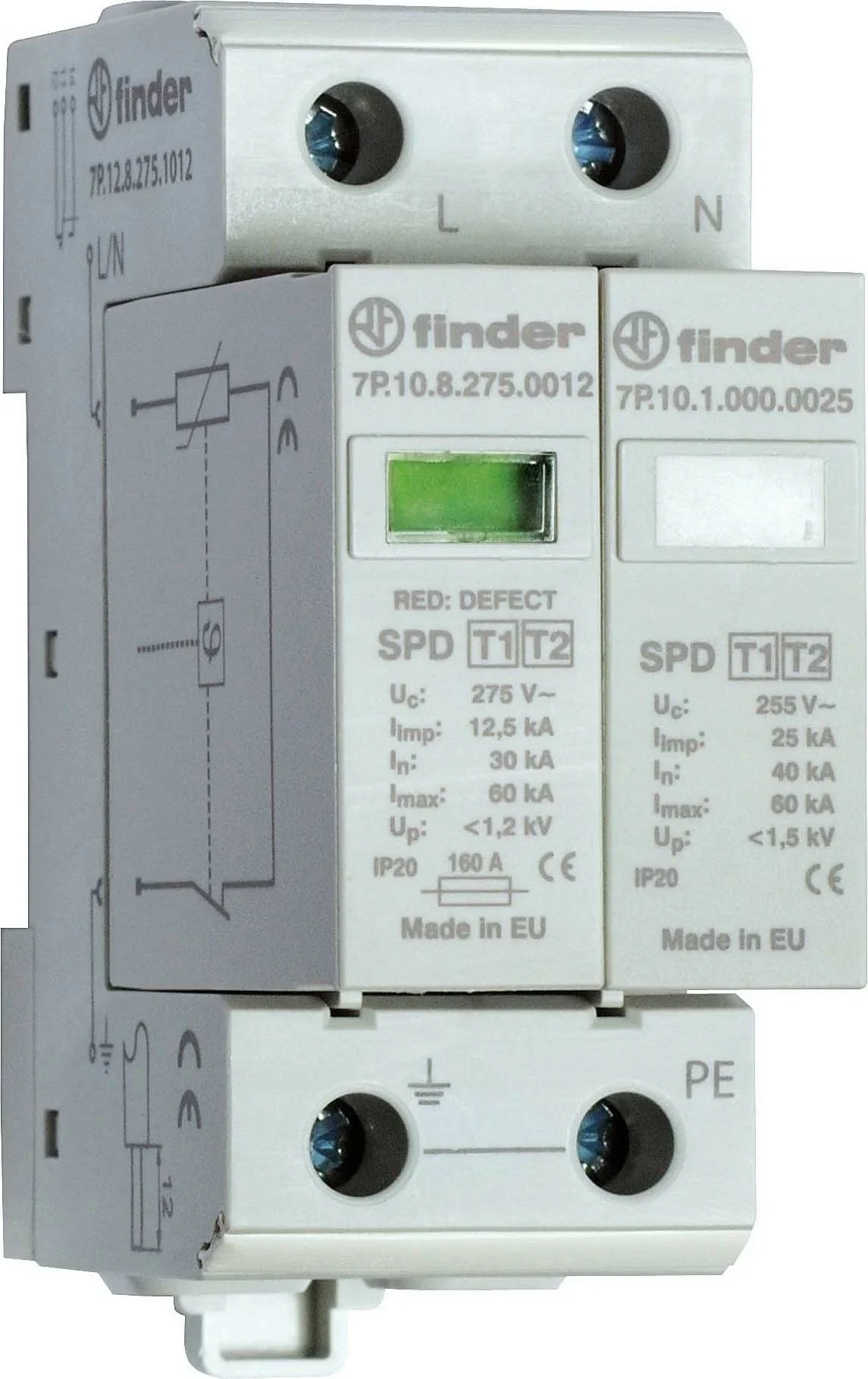 Finder Finder Überspannungsableiter Typ 1, Varistor 7P.12.8.275.1012